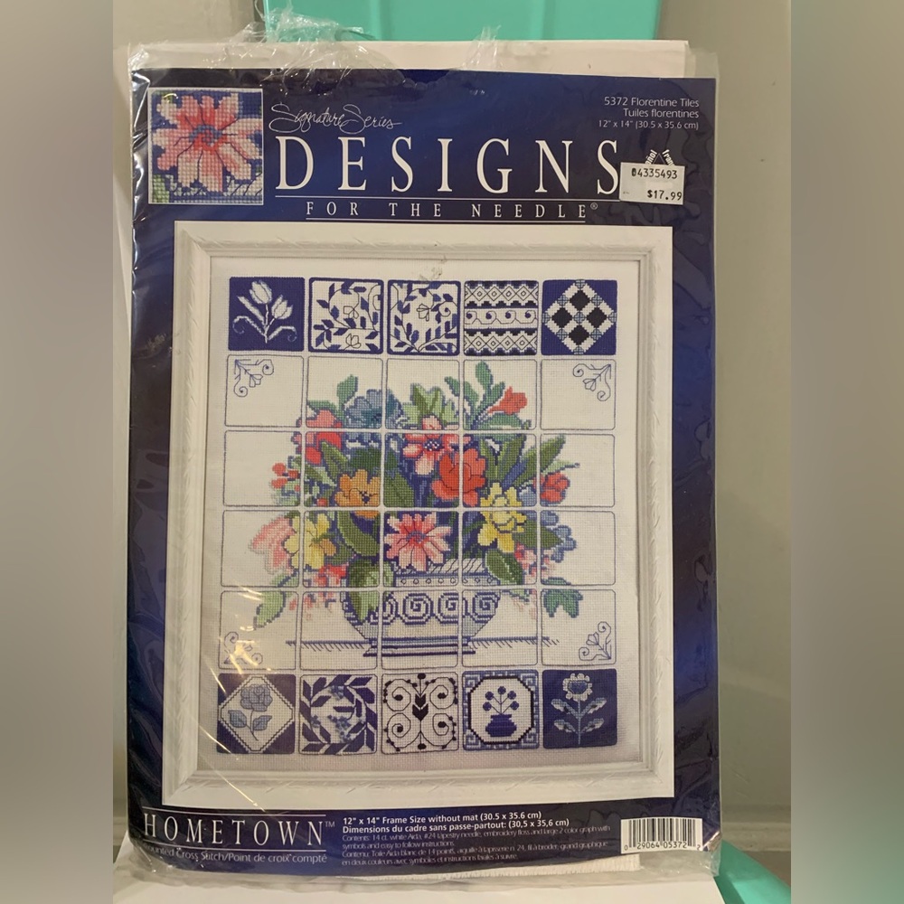 New Hometown “Florentine Tiles” Counted Cross Stitch Kit 5372